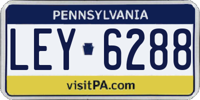 PA license plate LEY6288