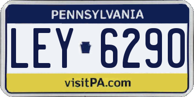 PA license plate LEY6290