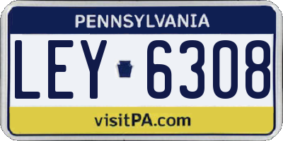 PA license plate LEY6308