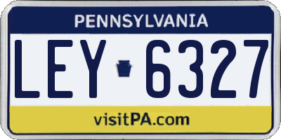 PA license plate LEY6327