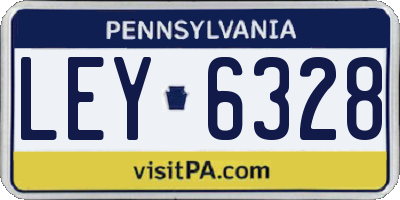 PA license plate LEY6328
