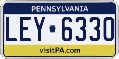 PA license plate LEY6330