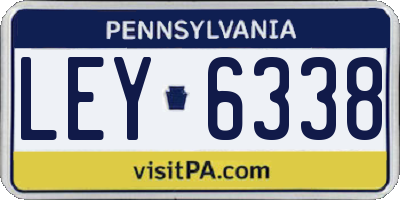 PA license plate LEY6338