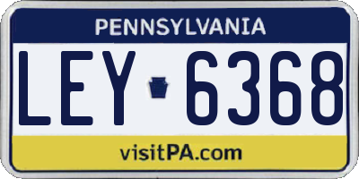 PA license plate LEY6368