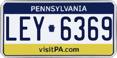 PA license plate LEY6369