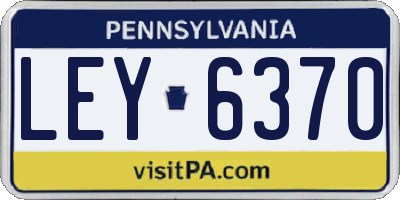 PA license plate LEY6370