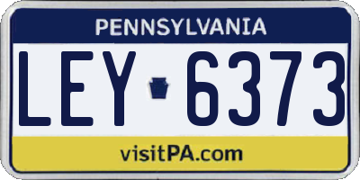 PA license plate LEY6373