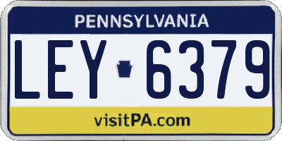 PA license plate LEY6379