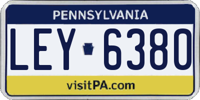 PA license plate LEY6380