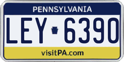 PA license plate LEY6390