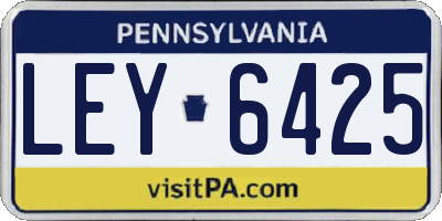 PA license plate LEY6425