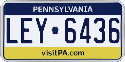 PA license plate LEY6436