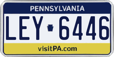PA license plate LEY6446
