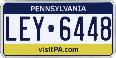 PA license plate LEY6448
