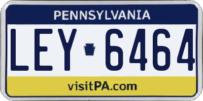 PA license plate LEY6464