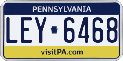 PA license plate LEY6468