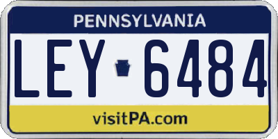PA license plate LEY6484