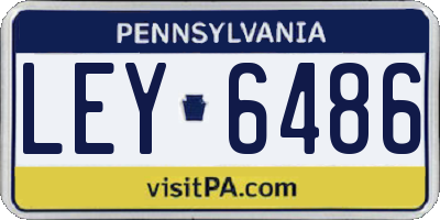 PA license plate LEY6486