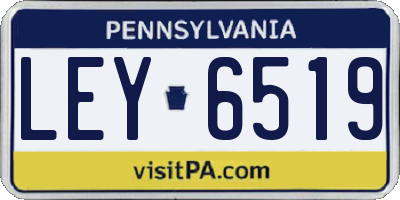 PA license plate LEY6519