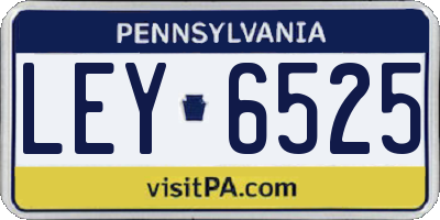 PA license plate LEY6525