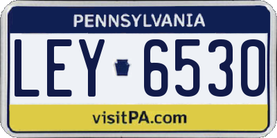 PA license plate LEY6530
