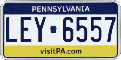 PA license plate LEY6557