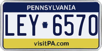 PA license plate LEY6570