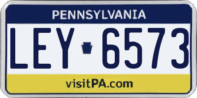 PA license plate LEY6573