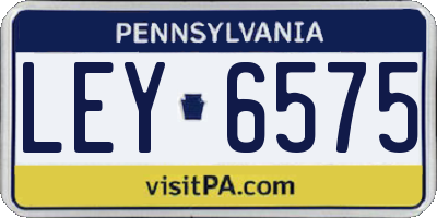 PA license plate LEY6575