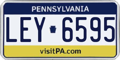 PA license plate LEY6595
