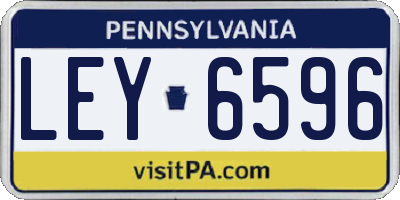 PA license plate LEY6596