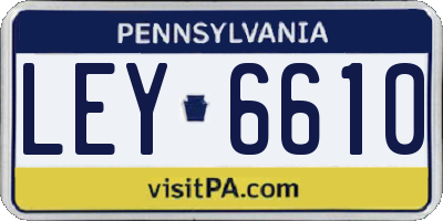 PA license plate LEY6610