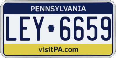 PA license plate LEY6659