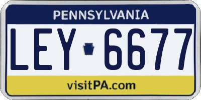 PA license plate LEY6677