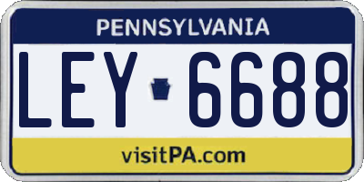 PA license plate LEY6688