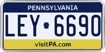 PA license plate LEY6690
