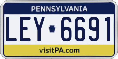 PA license plate LEY6691