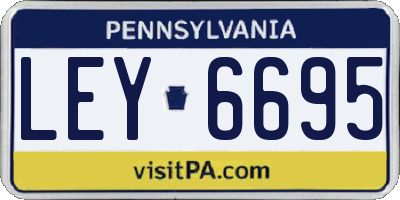 PA license plate LEY6695