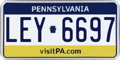 PA license plate LEY6697
