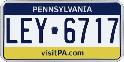 PA license plate LEY6717