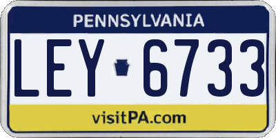 PA license plate LEY6733