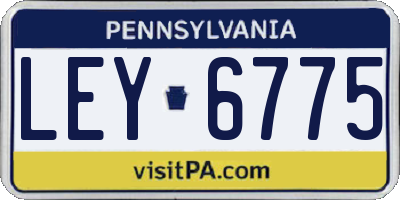PA license plate LEY6775