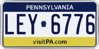 PA license plate LEY6776