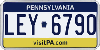 PA license plate LEY6790