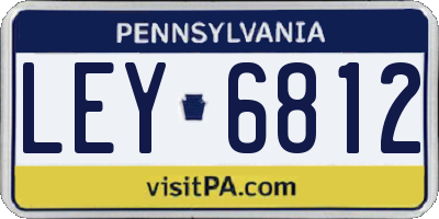 PA license plate LEY6812