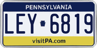 PA license plate LEY6819