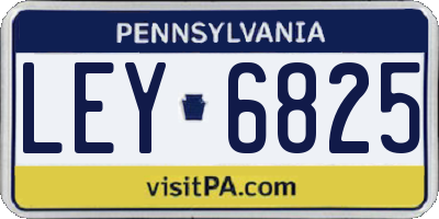 PA license plate LEY6825