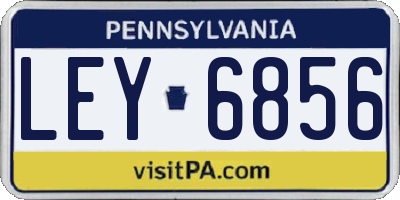 PA license plate LEY6856