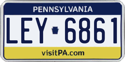 PA license plate LEY6861