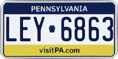 PA license plate LEY6863